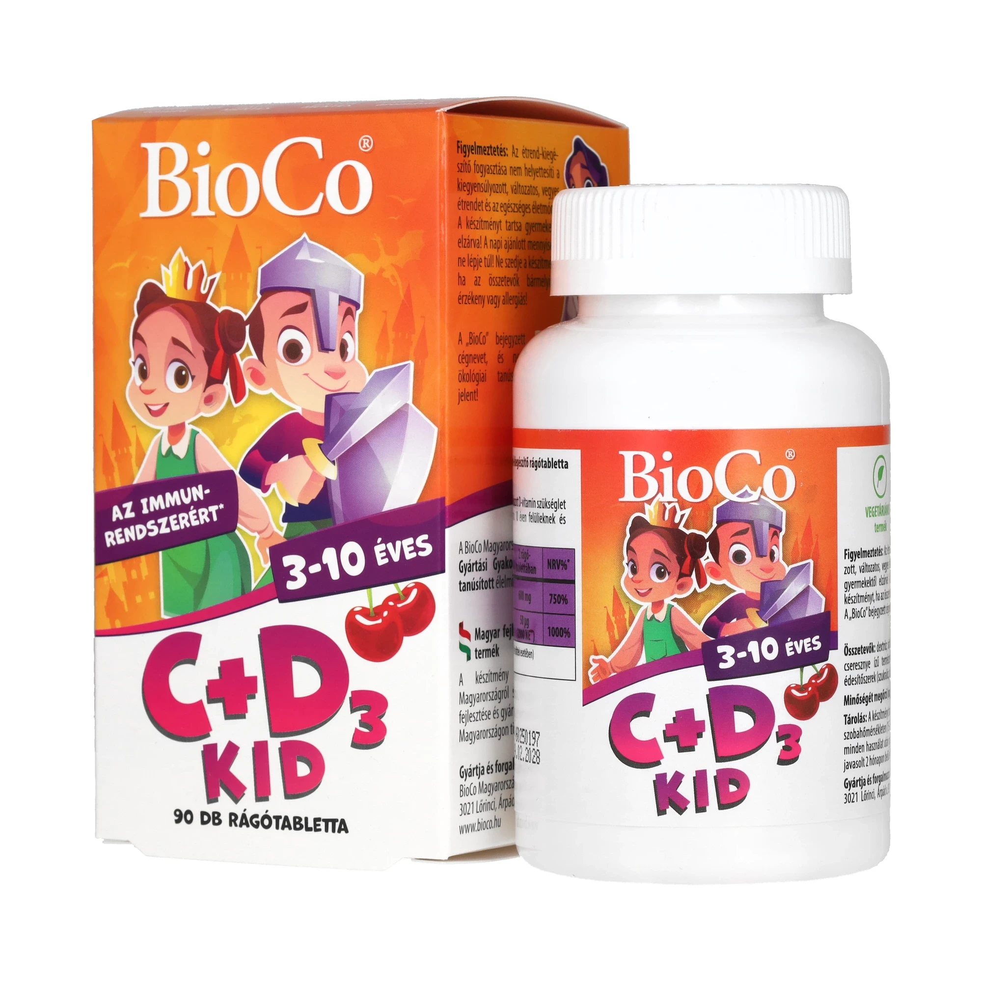 BioCo C+D3 KID cseresznye ízű rágótabletta 90db