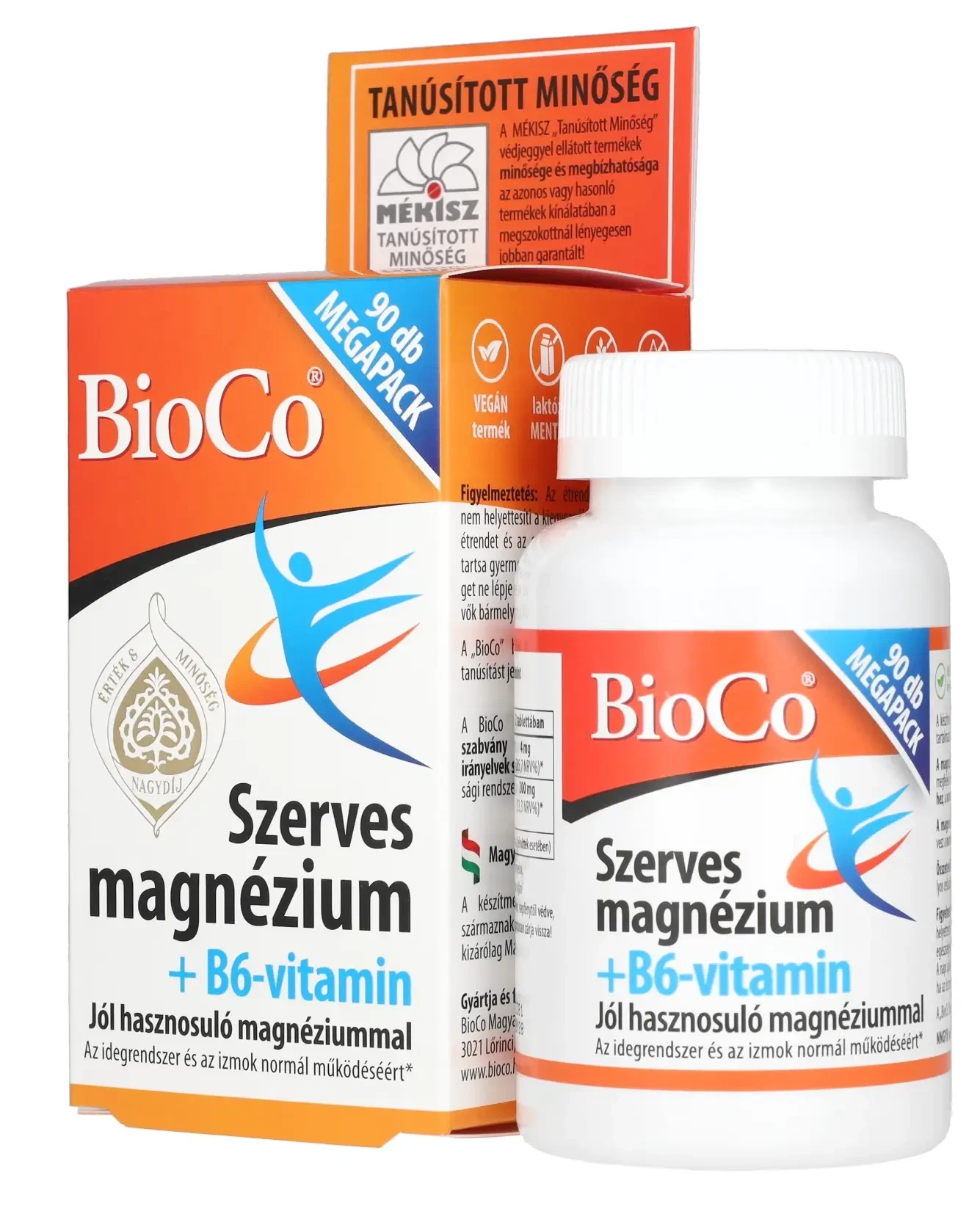 BioCo Szerves magnézium + B6 Megapack tabletta 90db