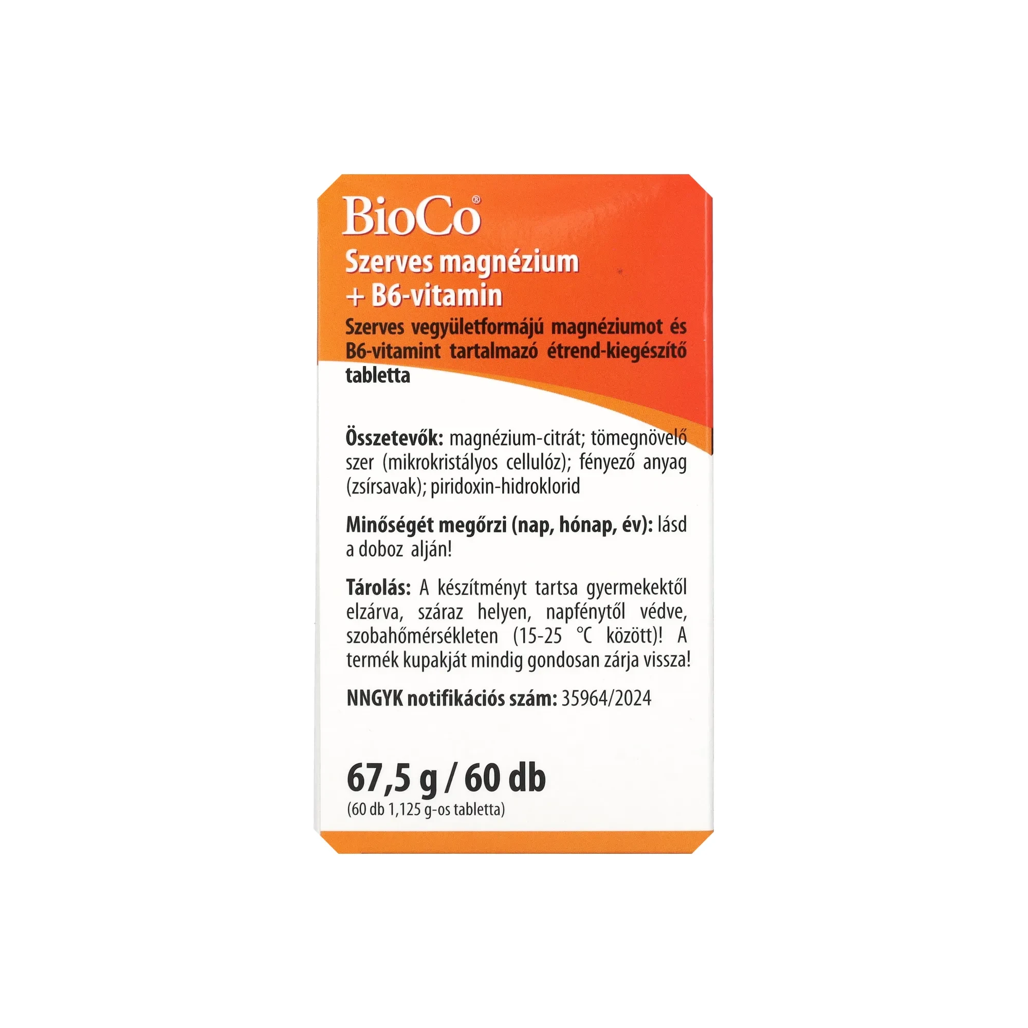 BioCo Mg+B6 szerves 60db