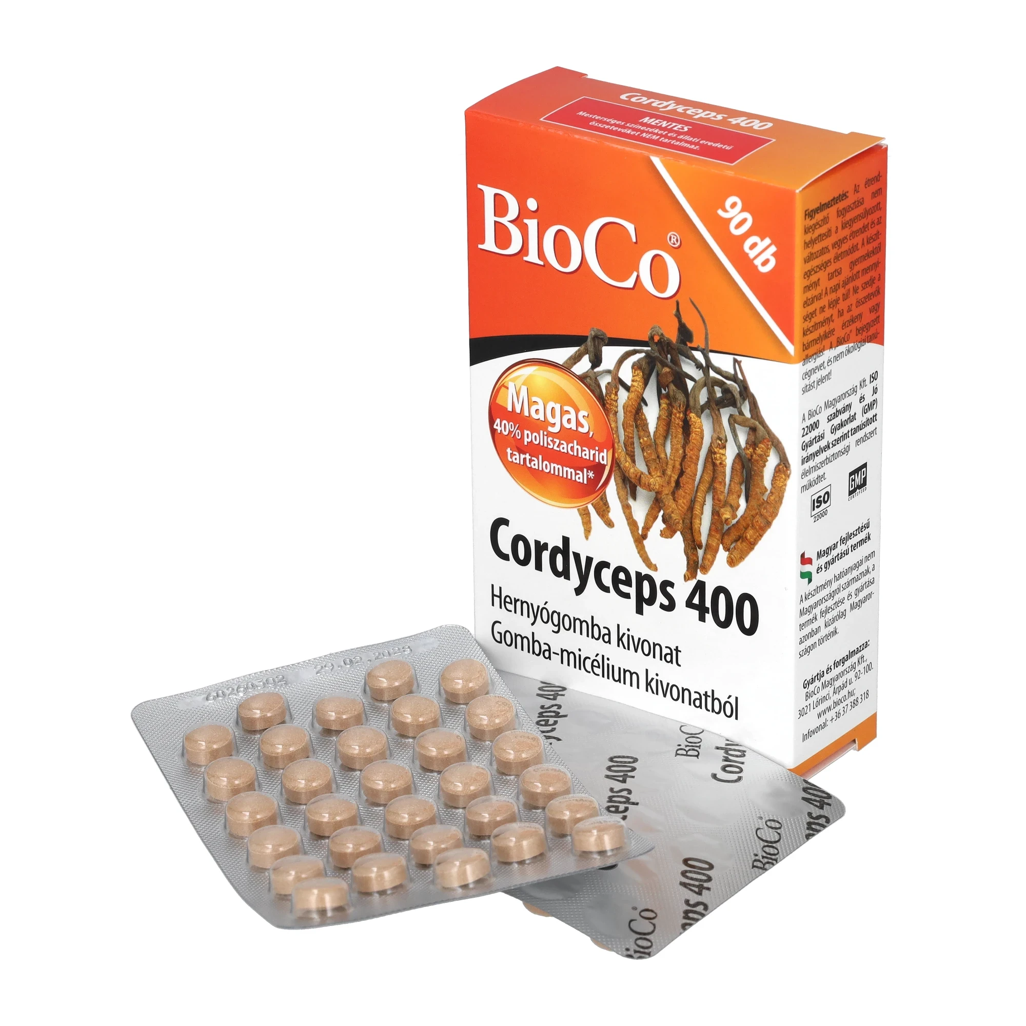 BioCo Cordiceps tabletta 90db 400mg