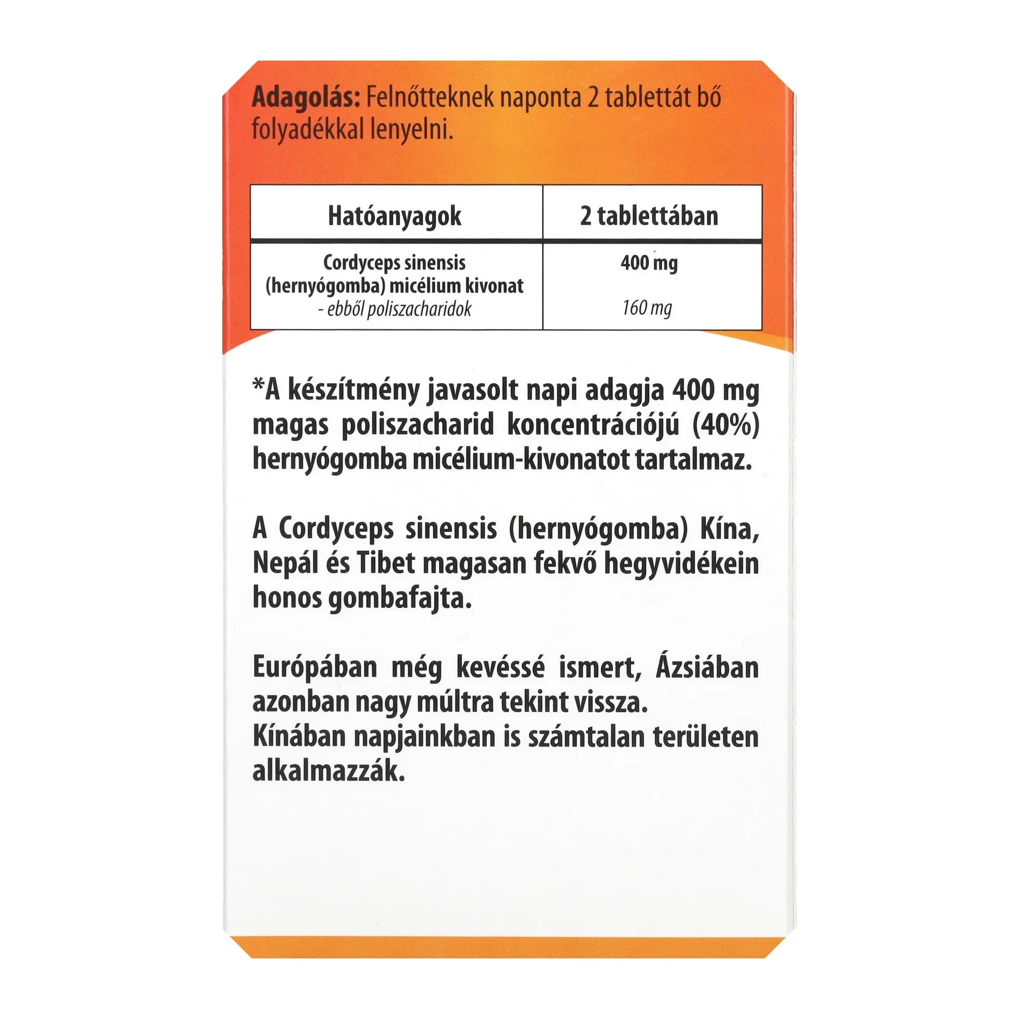 BioCo Cordiceps tabletta 90db 400mg