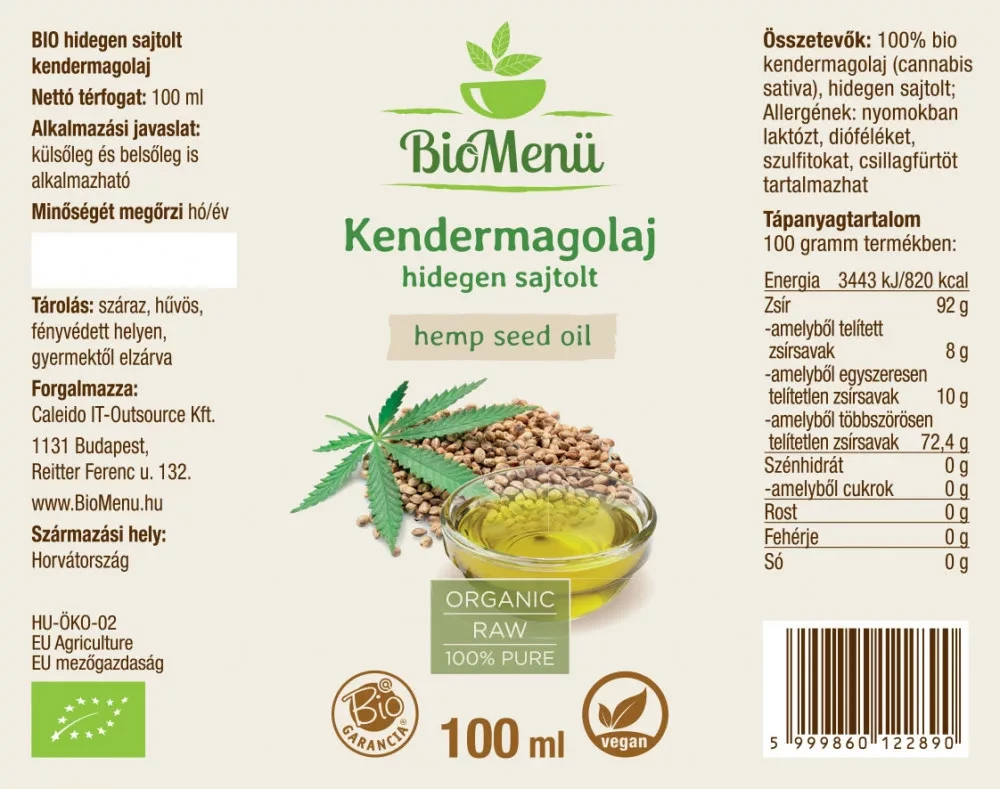 BioMenü BIO KENDERMAGOLAJ 100 ml