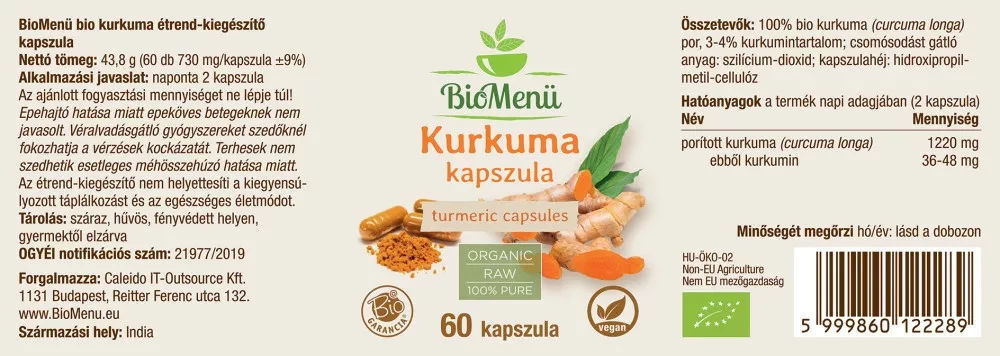 BioMenü BIO KURKUMA kapszula 60 db