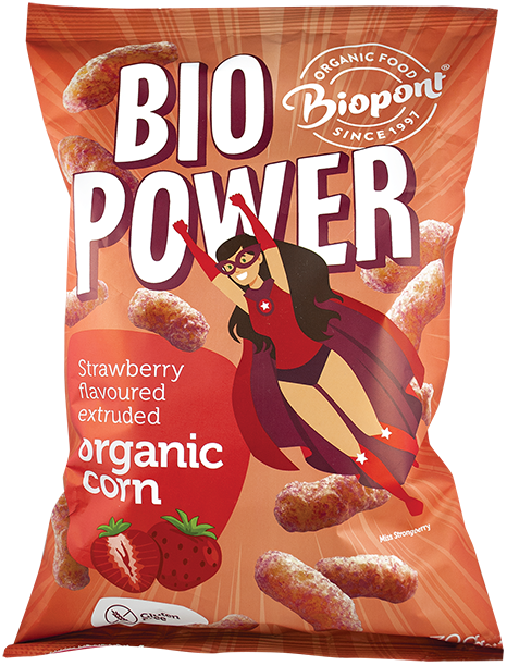 Extrudált kukorica valódi eperporral, gluténmentes 70g