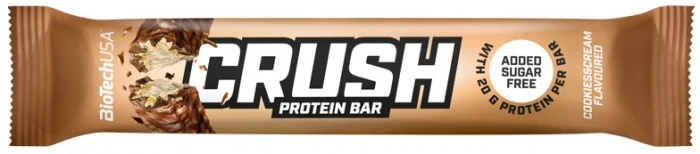 BioTech USA Crush Bar protein szelet cookies & cream 64g