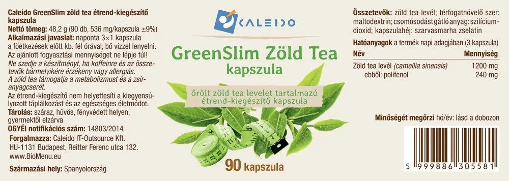 Caleido GreenSlim Zöld Tea kapszula 90 db