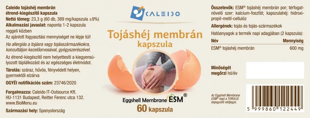 Caleido TOJÁSHÉJ MEMBRÁN kapszula 60 db