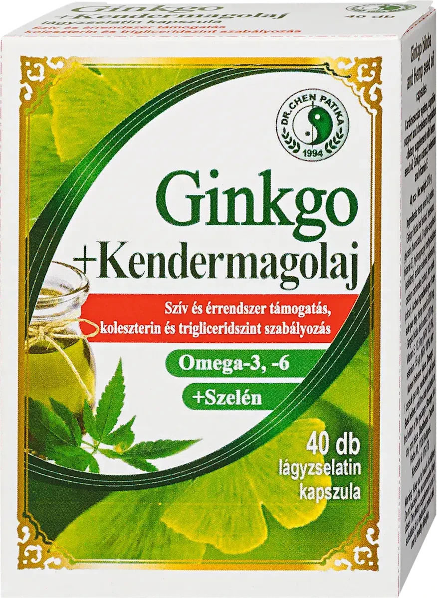 Dr. Chen Ginkgo biloba és Kendermagolaj kapszula 40db