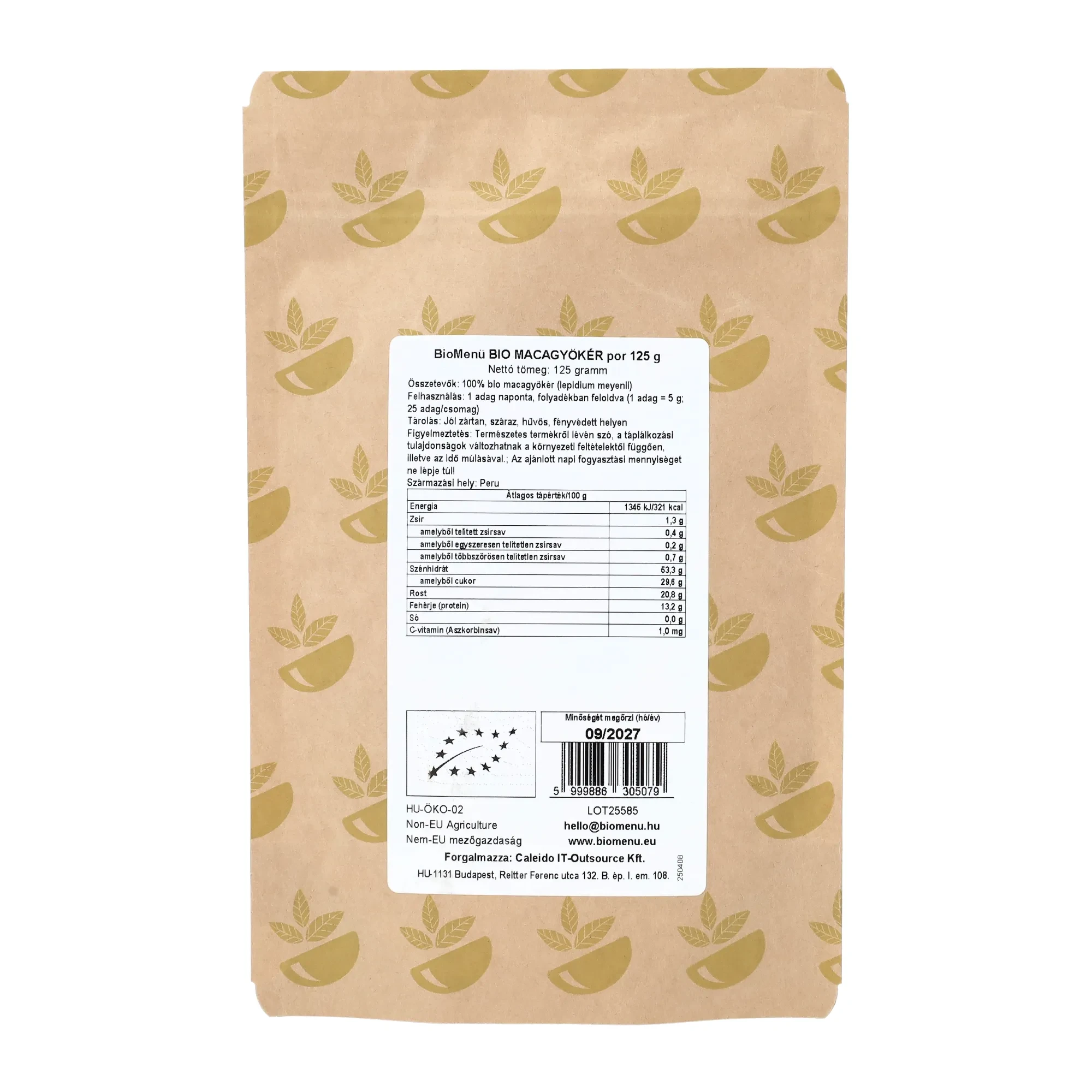 BioMenü BIo Maca-gyökér por 125g