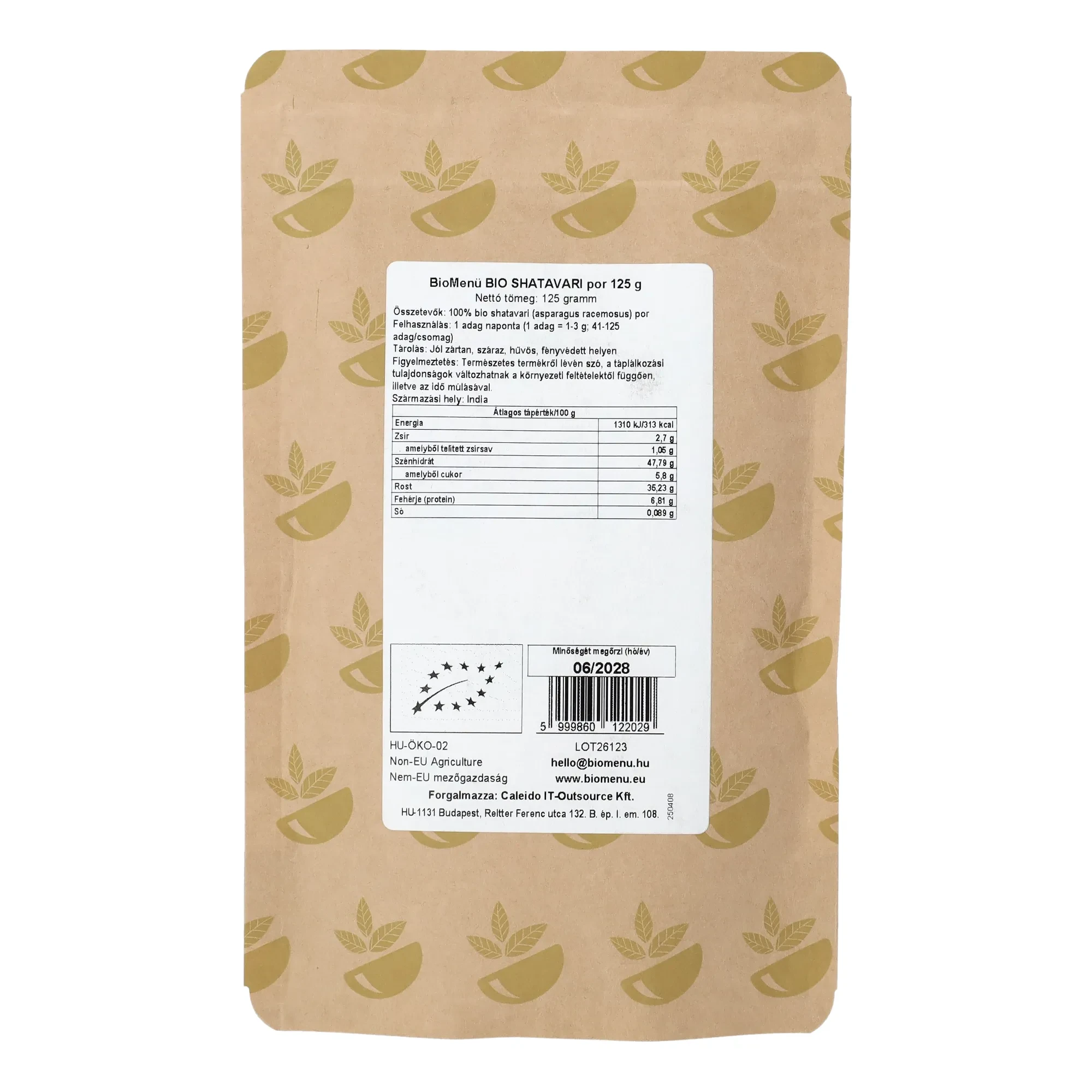 BioMenü BIO SHATAVARI por 125 g