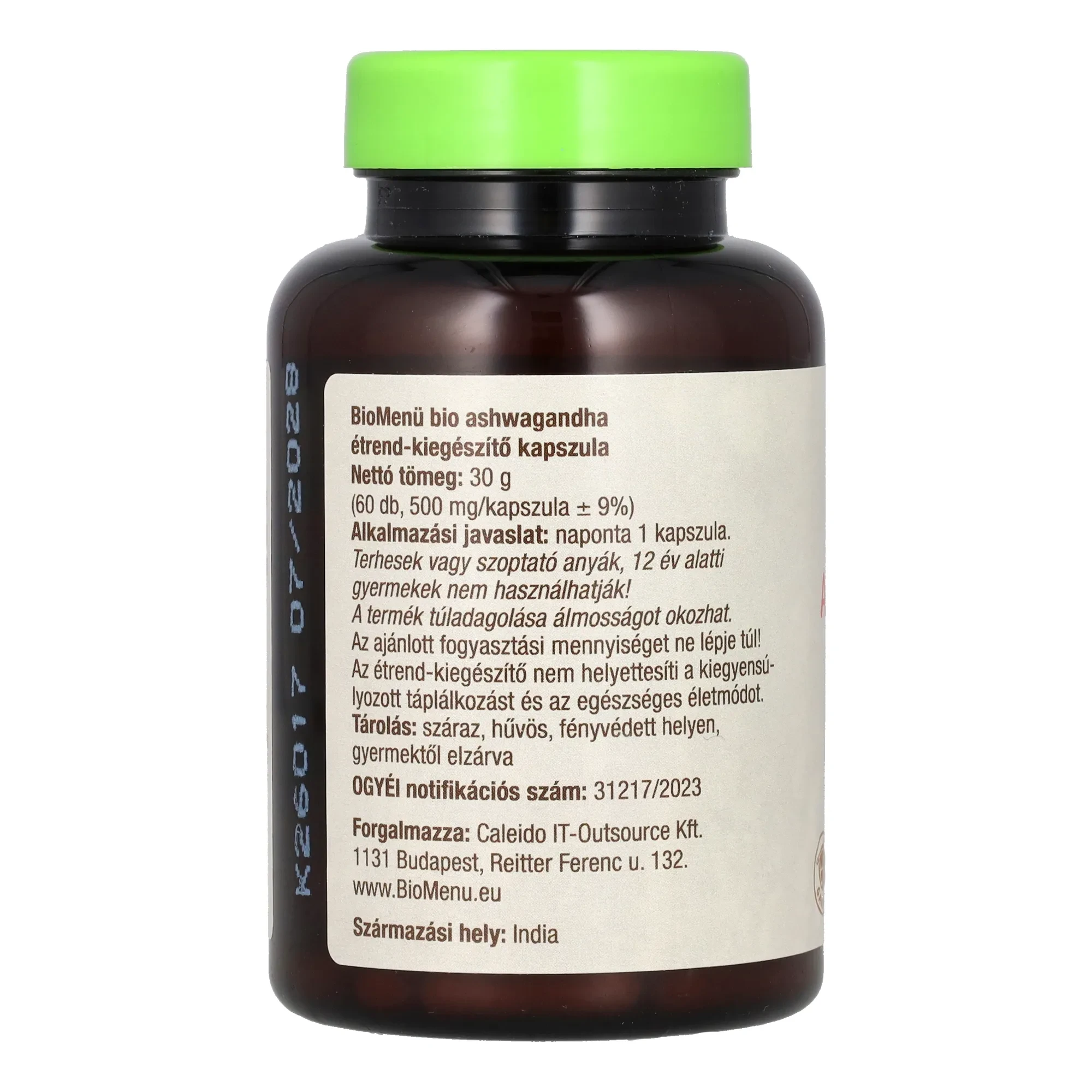 BioMenü Ashwagandha kapszula 60db