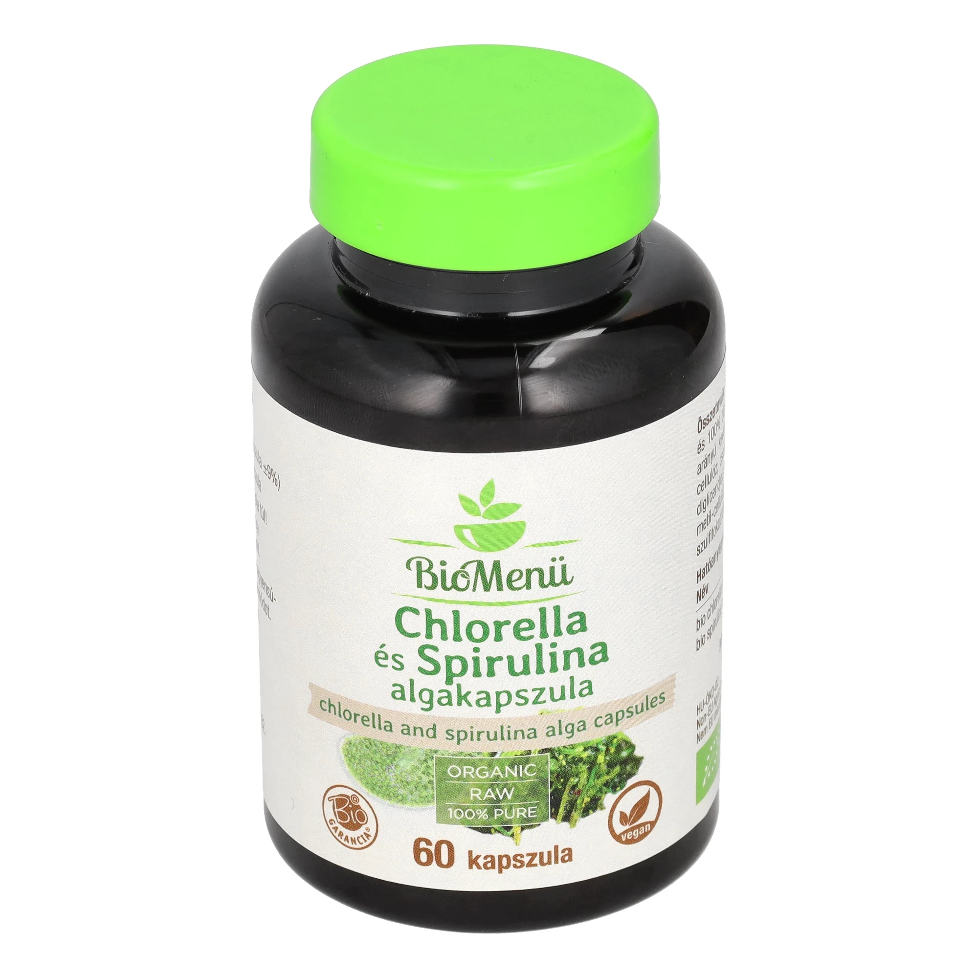 BioMenü BIO CHLORELLA és SPIRULINA ALGA kapszula 60 db