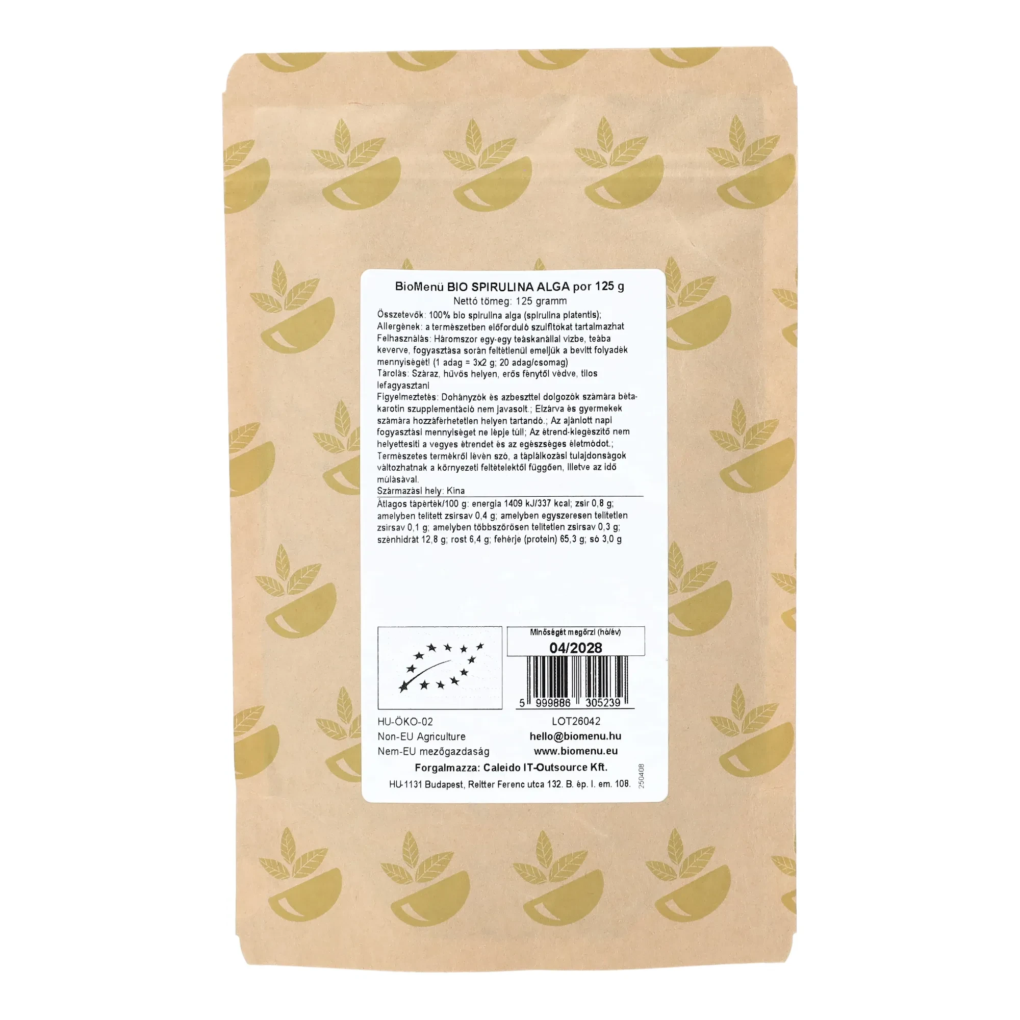 BioMenü Bio Spirulina por 125g