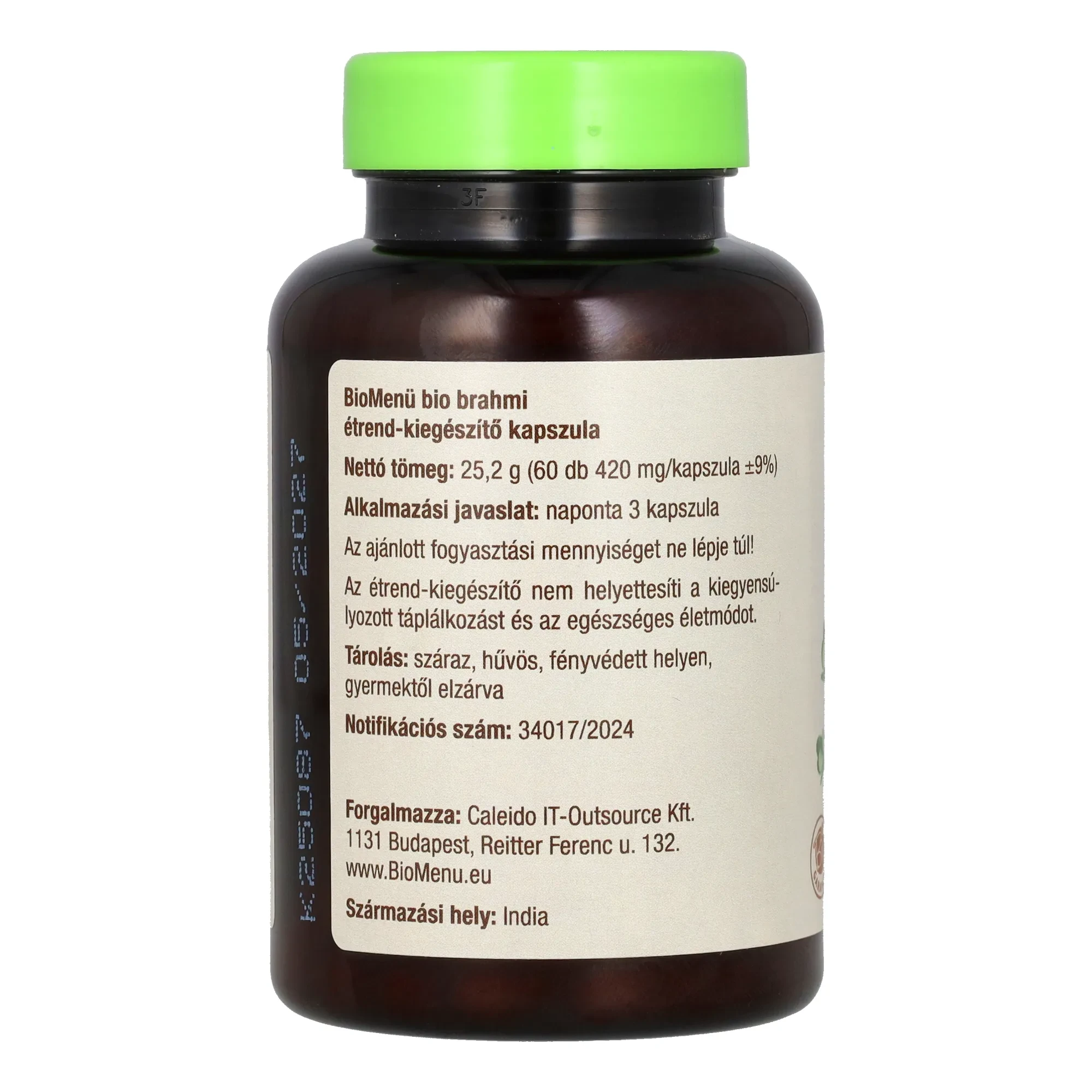 BioMenü BIO BRAHMI kapszula 60 db