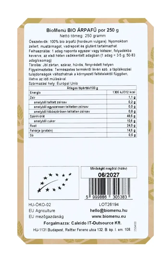 BIO ÁRPAFŰ por 250 g