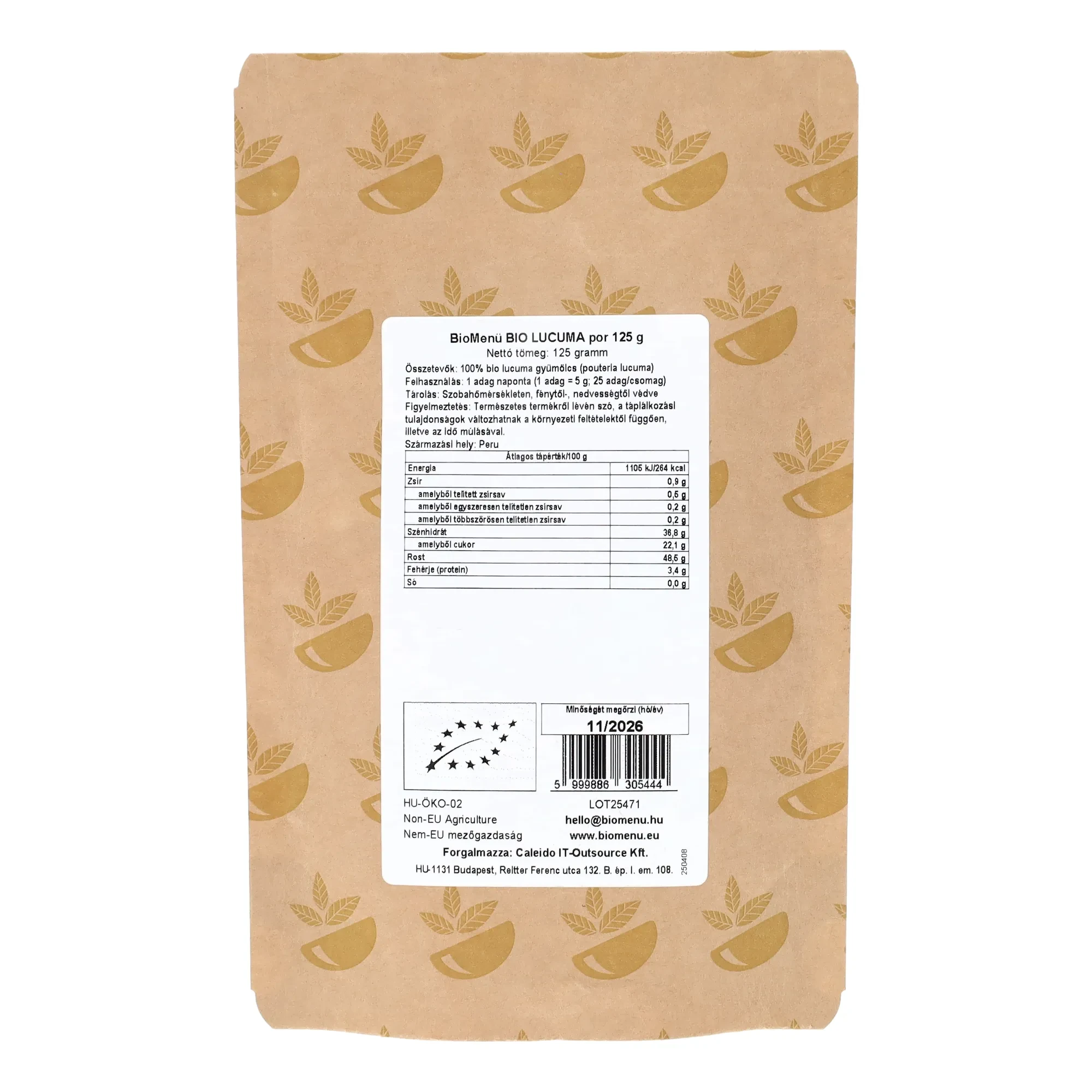 BioMenü Bio Lucuma Por 125g