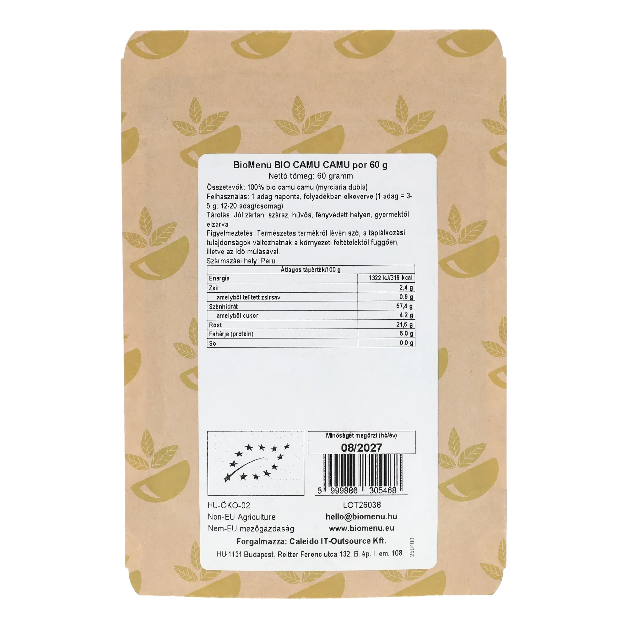 BioMenü BIO CAMU CAMU por 60 g