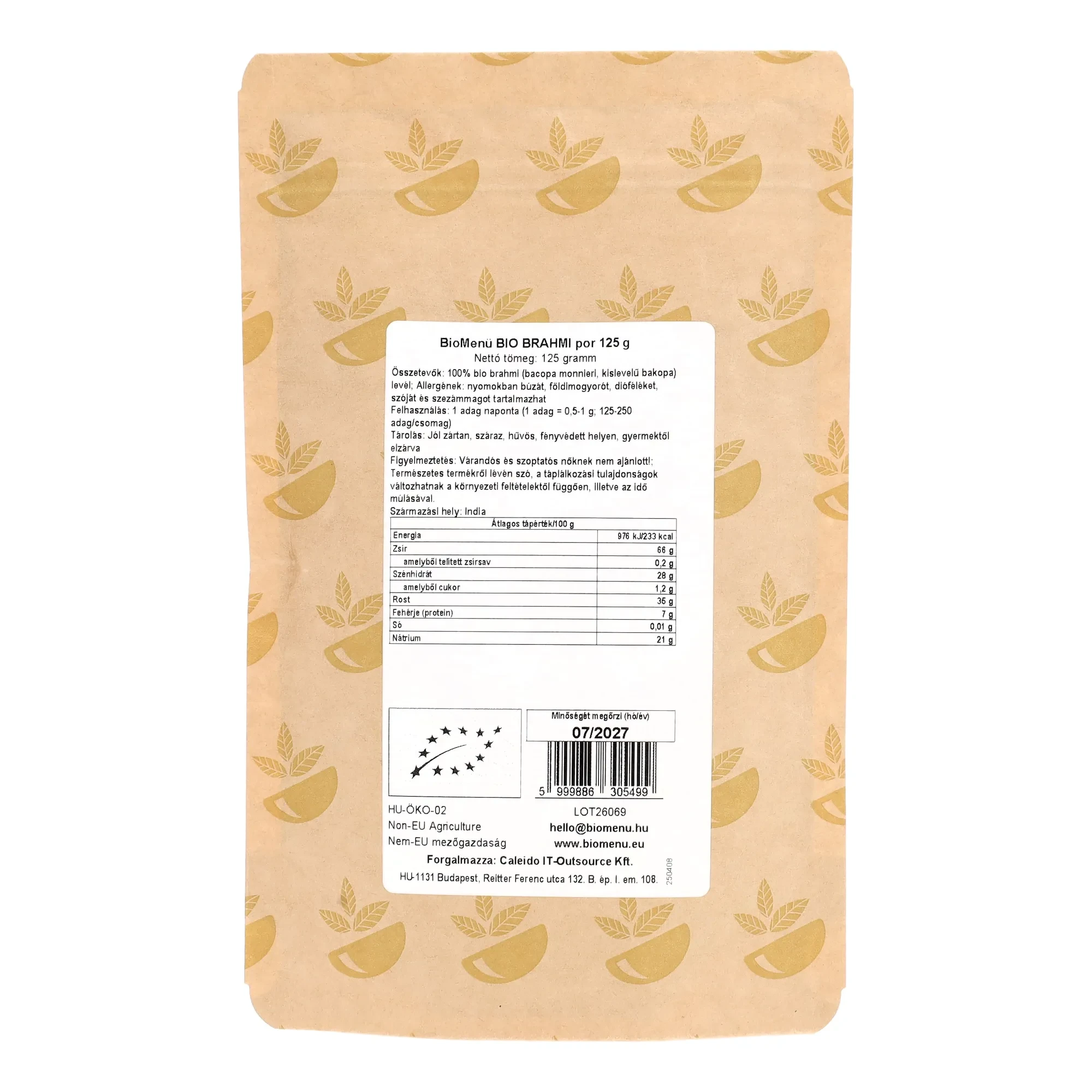 BioMenü BIO BRAHMI por 125 g