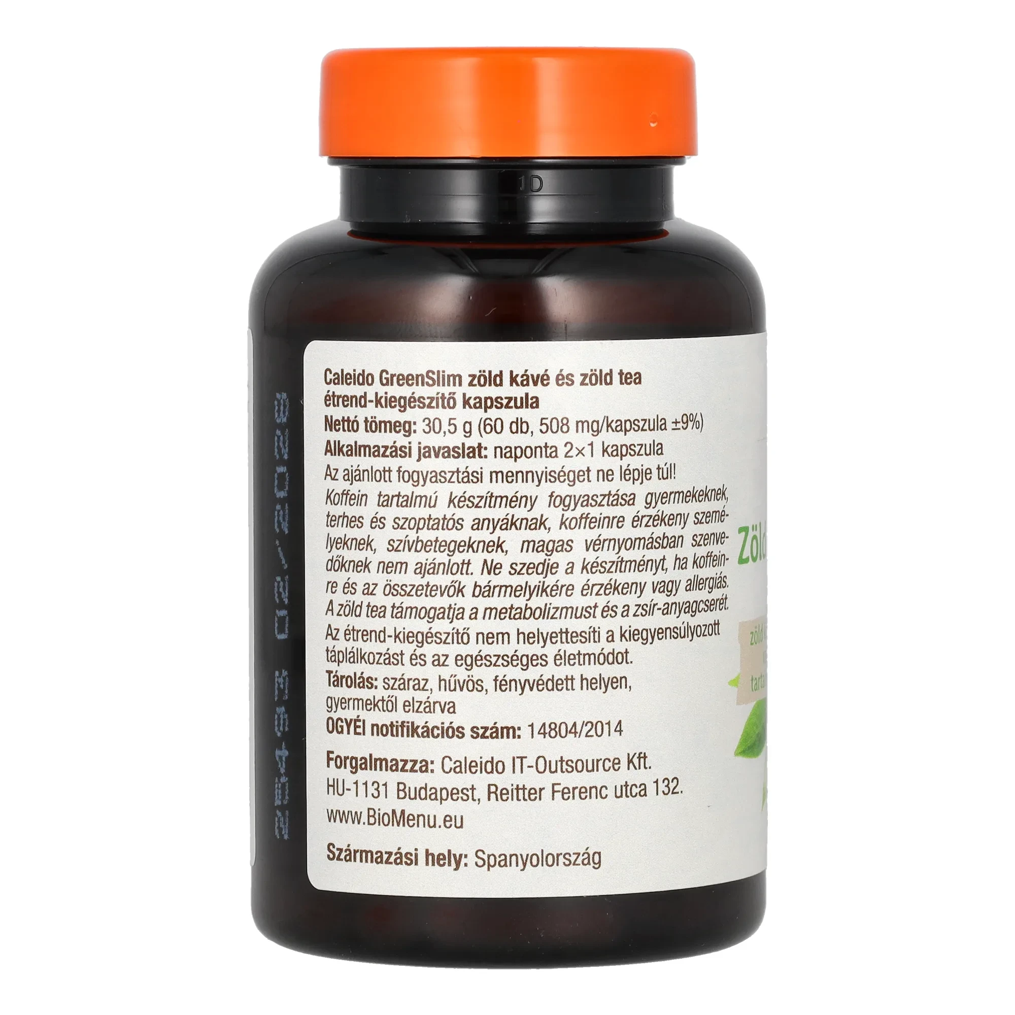 GreenSlim Zöld Kávé és Zöld Tea kapszula 60 db