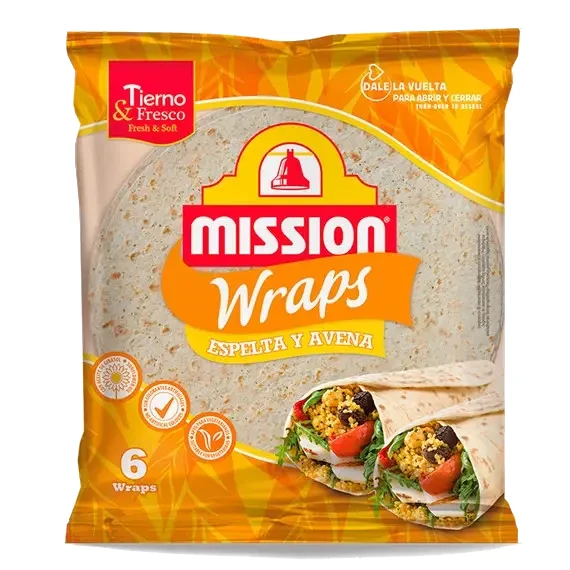 MISSION Wrap Tönköly & Zab 25cm 370g (6db/cs)