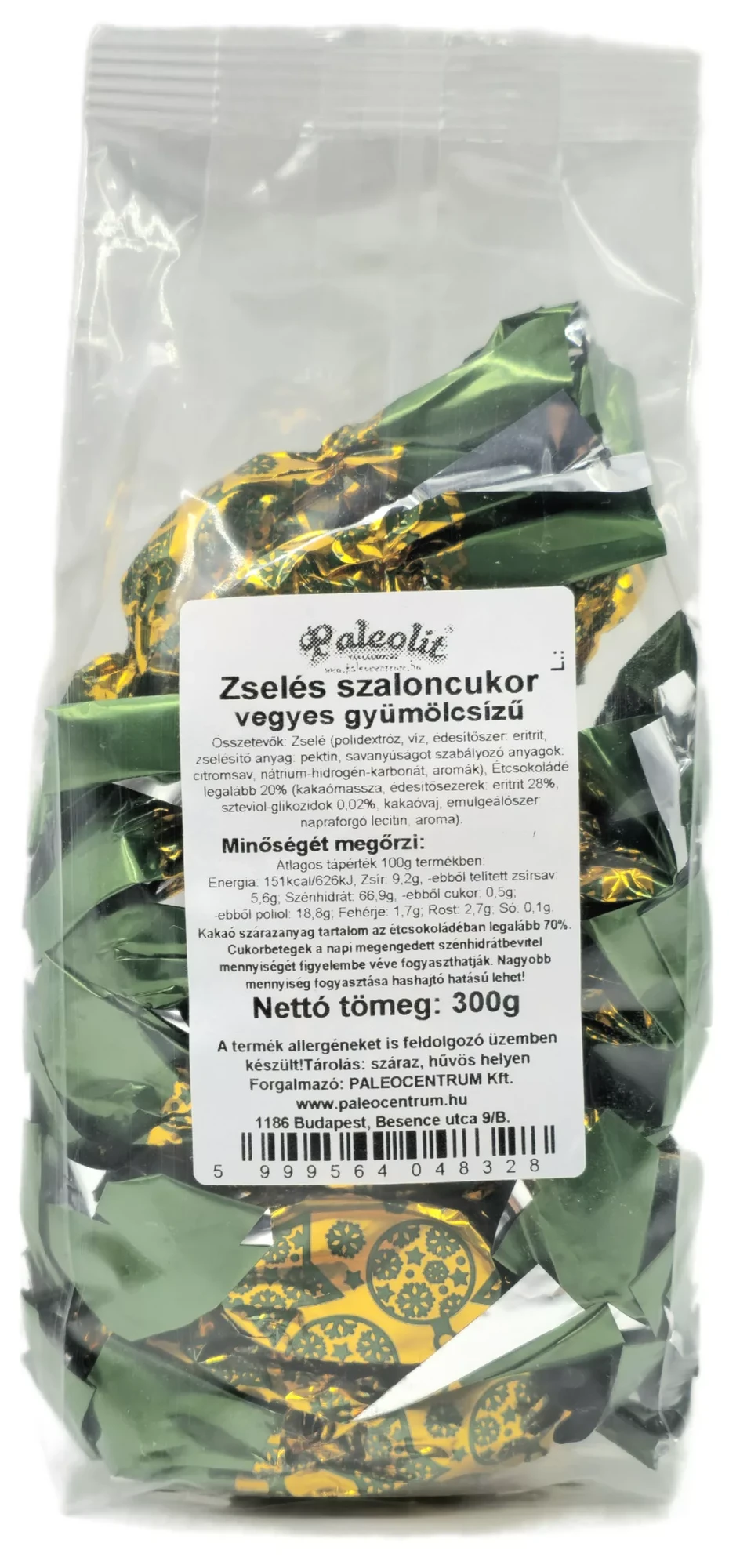 Paleolit Zselés szaloncukor 300 g (vegyesgyümölcs íz)