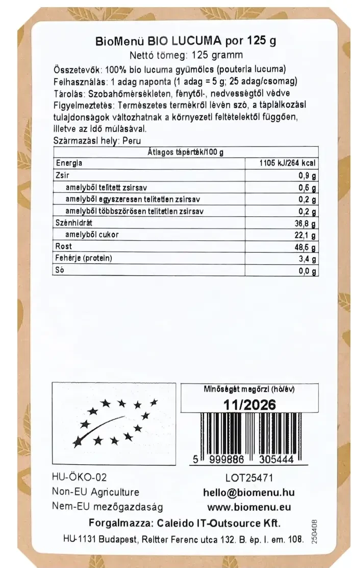 BioMenü BIO HARITAKI por 125 g