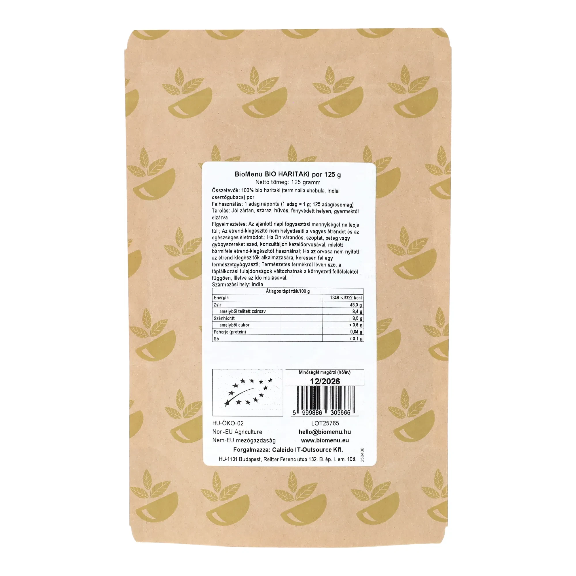 BioMenü BIO HARITAKI por 125 g