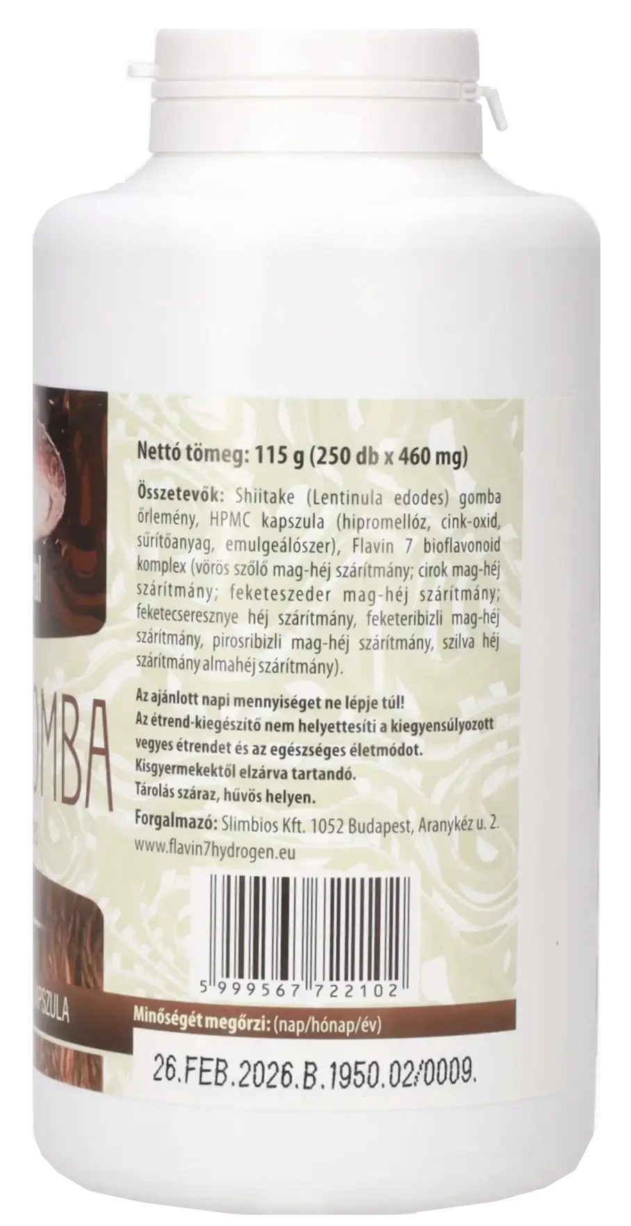 Flavin Myco Crystal Shiitake gomba kapszula 250db