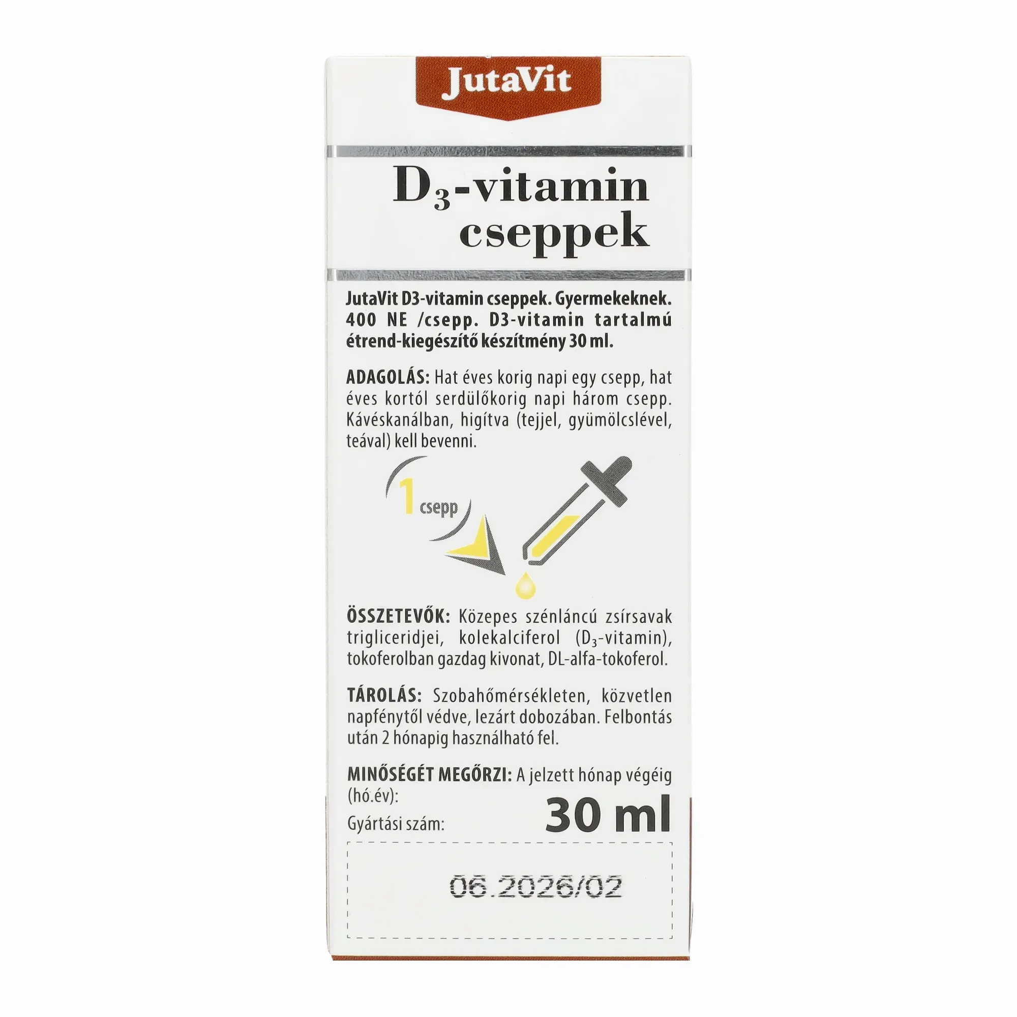 JutaVit D3-vitamin cseppek 400NE 30ml