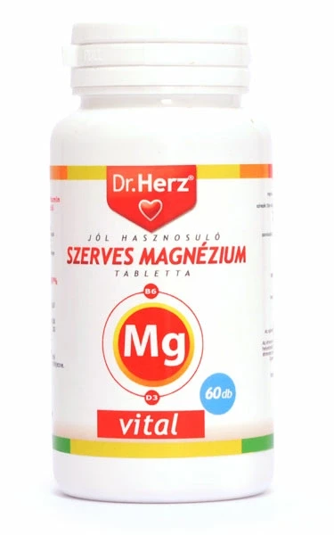 DR Herz Szerves Magnézium + B6 + D3-vitamin tabletta 60 db