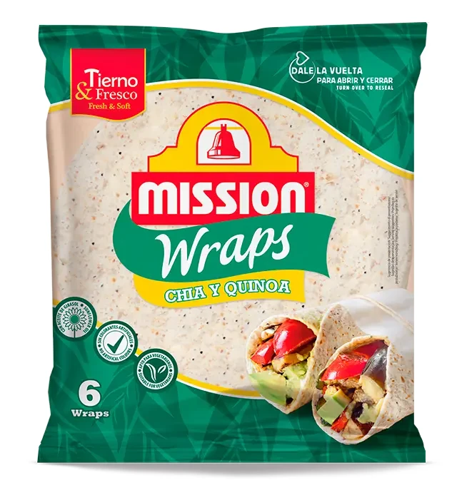 MISSION Wrap Chia & Quinoa 25cm 370g (6db/cs)