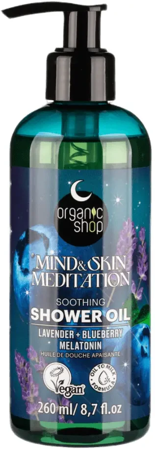 Organic Shop Relaxáló Tusfürdő Levendulával, Áfonyával és Melatoninnal 280ml