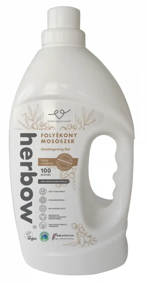 Herbow Folyékony Mosószer Fehér Ruhákhoz - Gesztenyevirág illattal 3000 ml