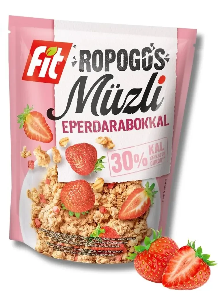 Fit Ropogós Reggeli müzli eperrel 200 g