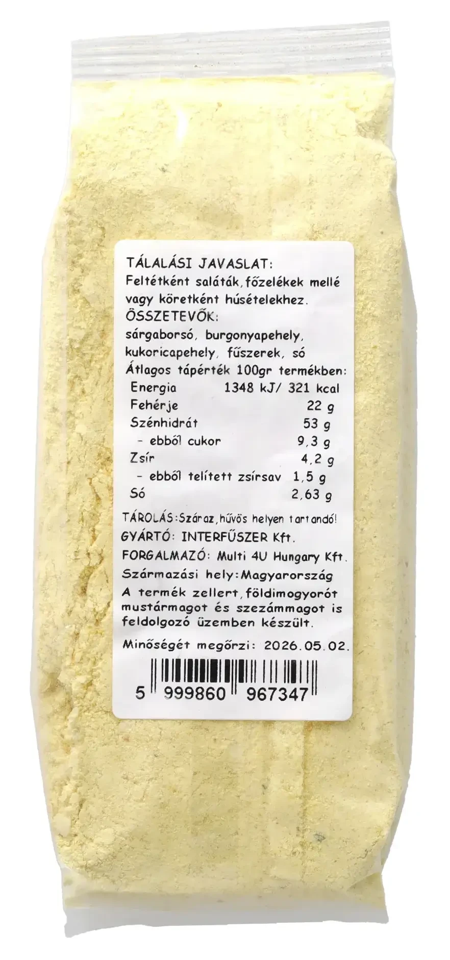 Multi 4U Countryside Sárgaborsó fasírt indiai 200g