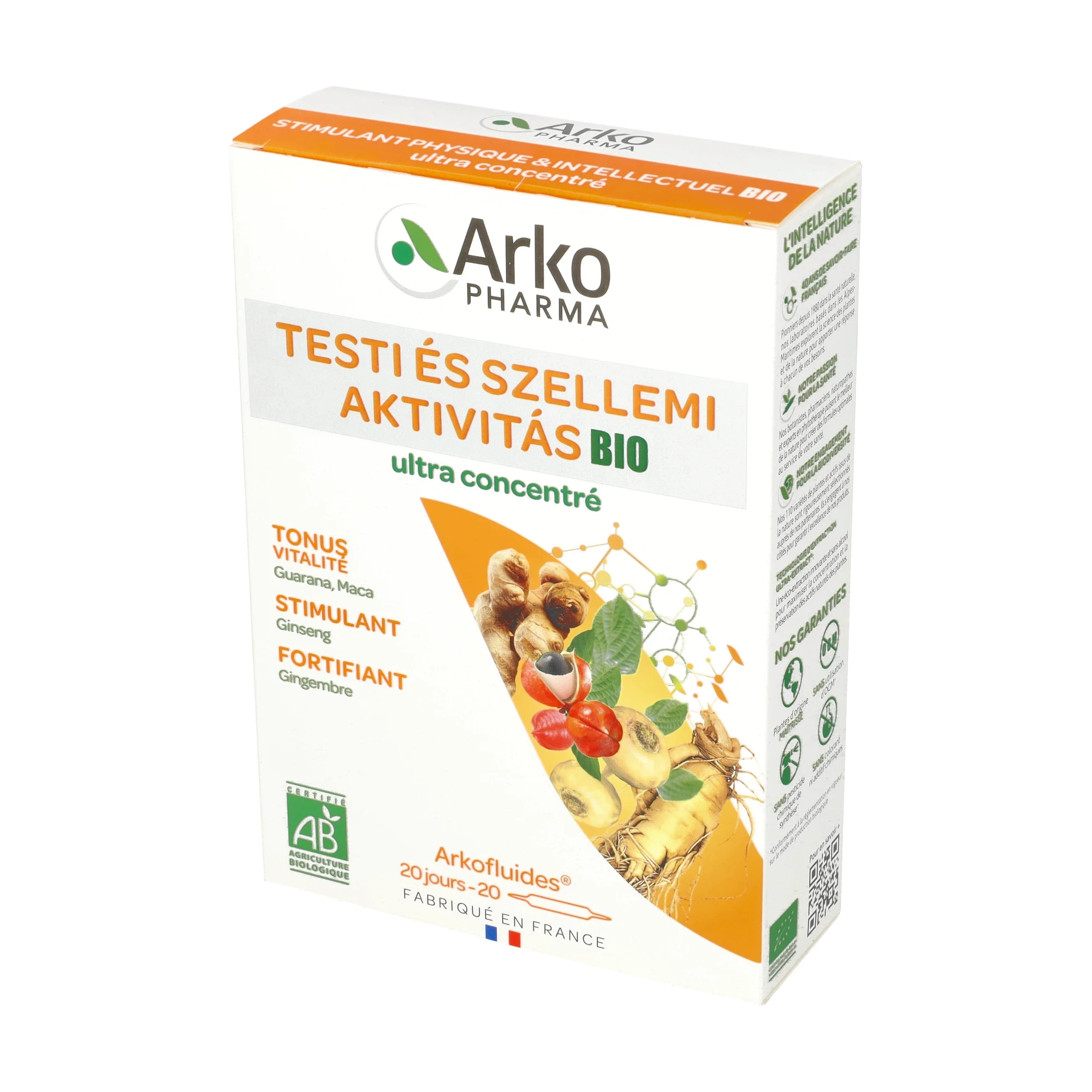 Arkofluids Bio Testi és szellemi aktivitás 20db ampulla