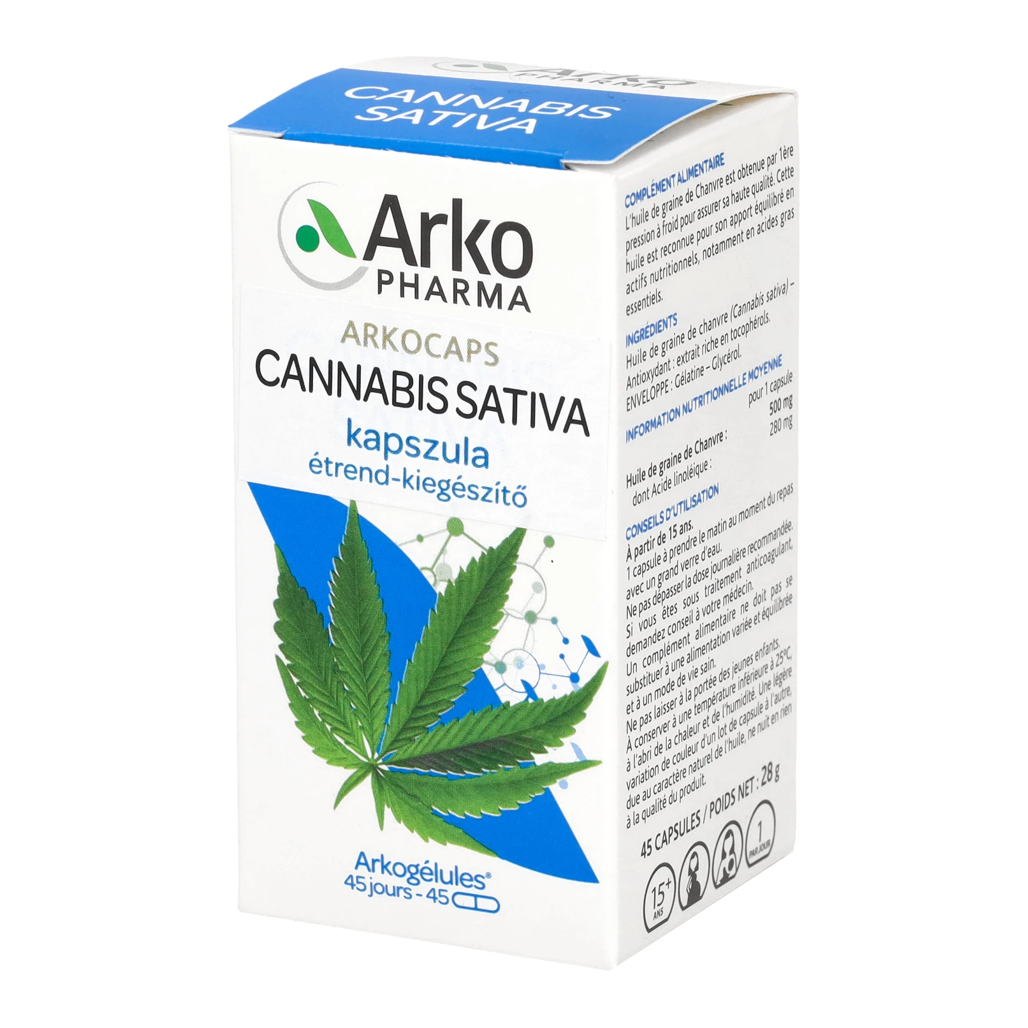 Arkocaps Cannabis Sativa kapszula 45 db