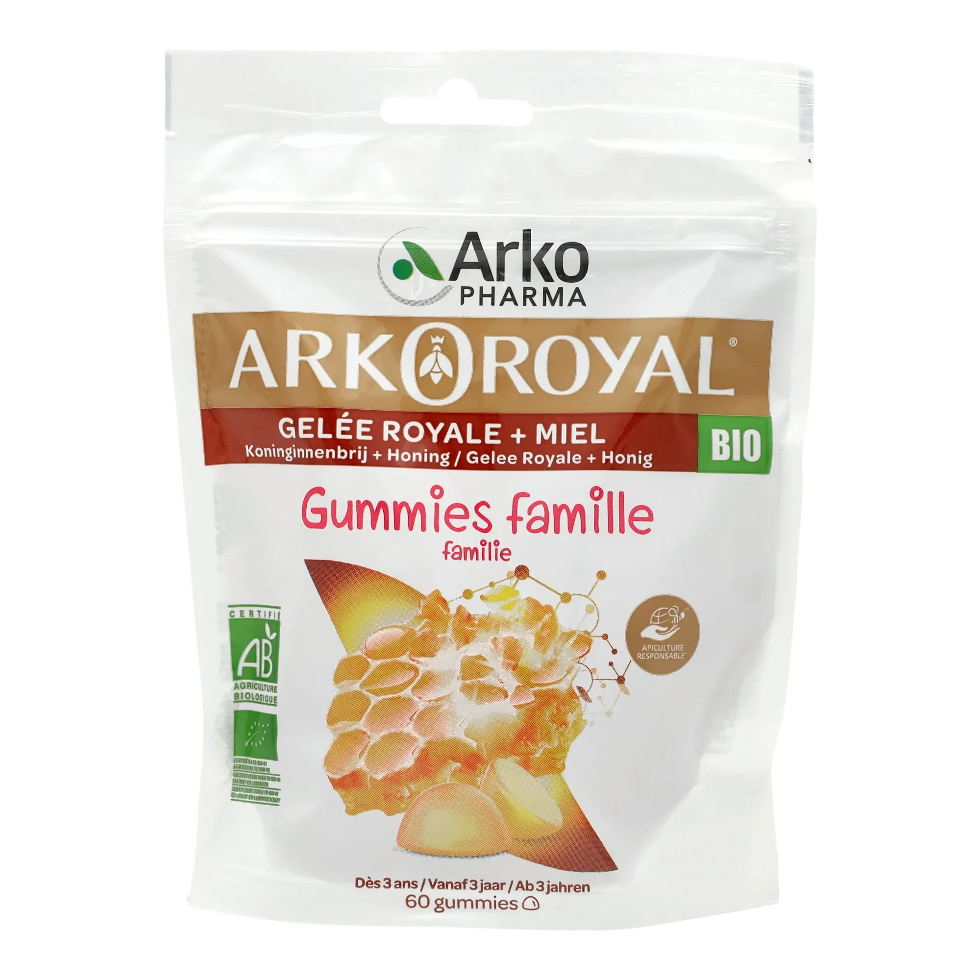 Arkoroyal Gumicukor(Méhpempő+méz) 60 db