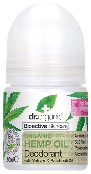 Dr. Organic al.mentes golyós deo bioaktív kendermagolajjal 50 ml