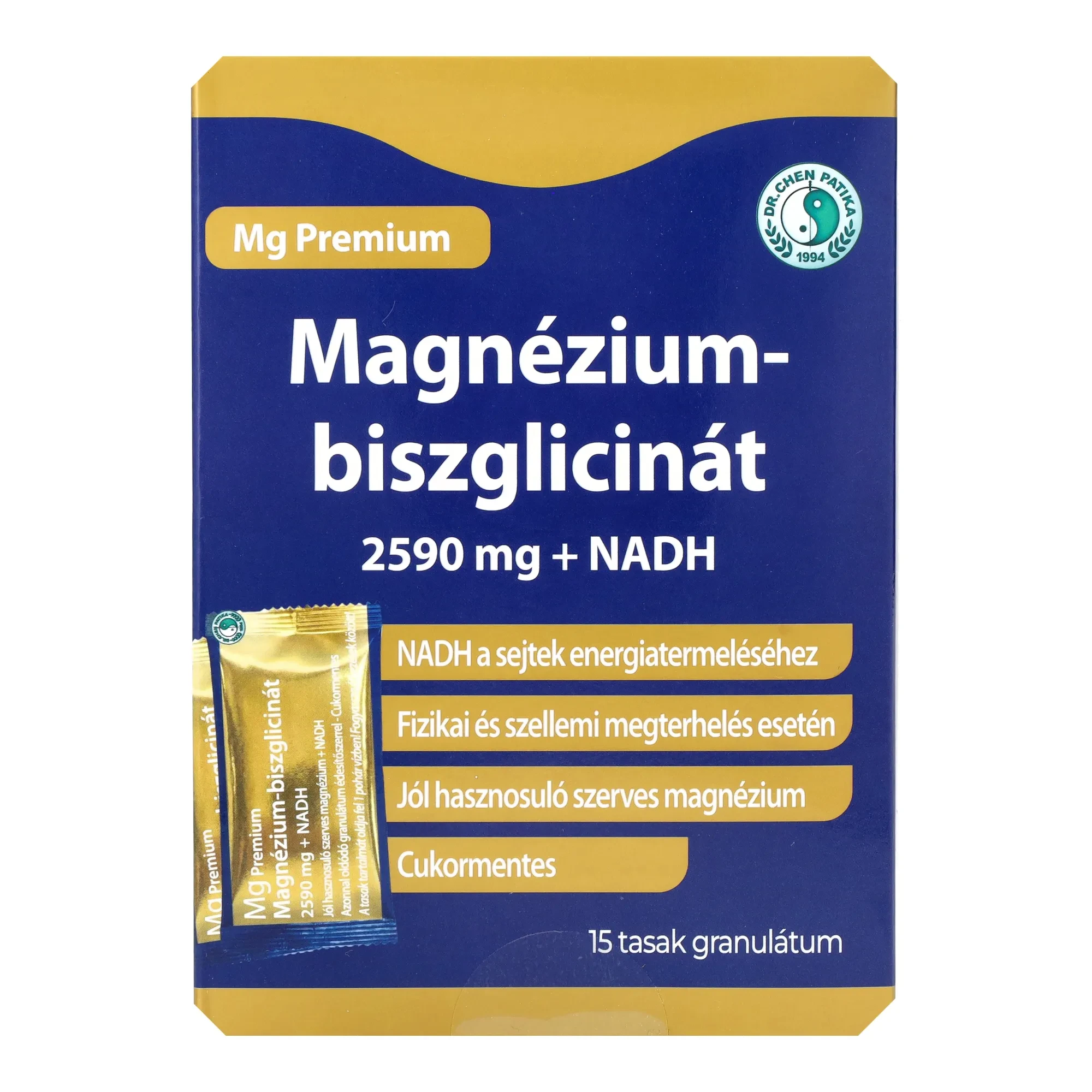 Dr. Chen Magnézium Biszglicinát 2590 mg + NADH Italopor 15 tasak