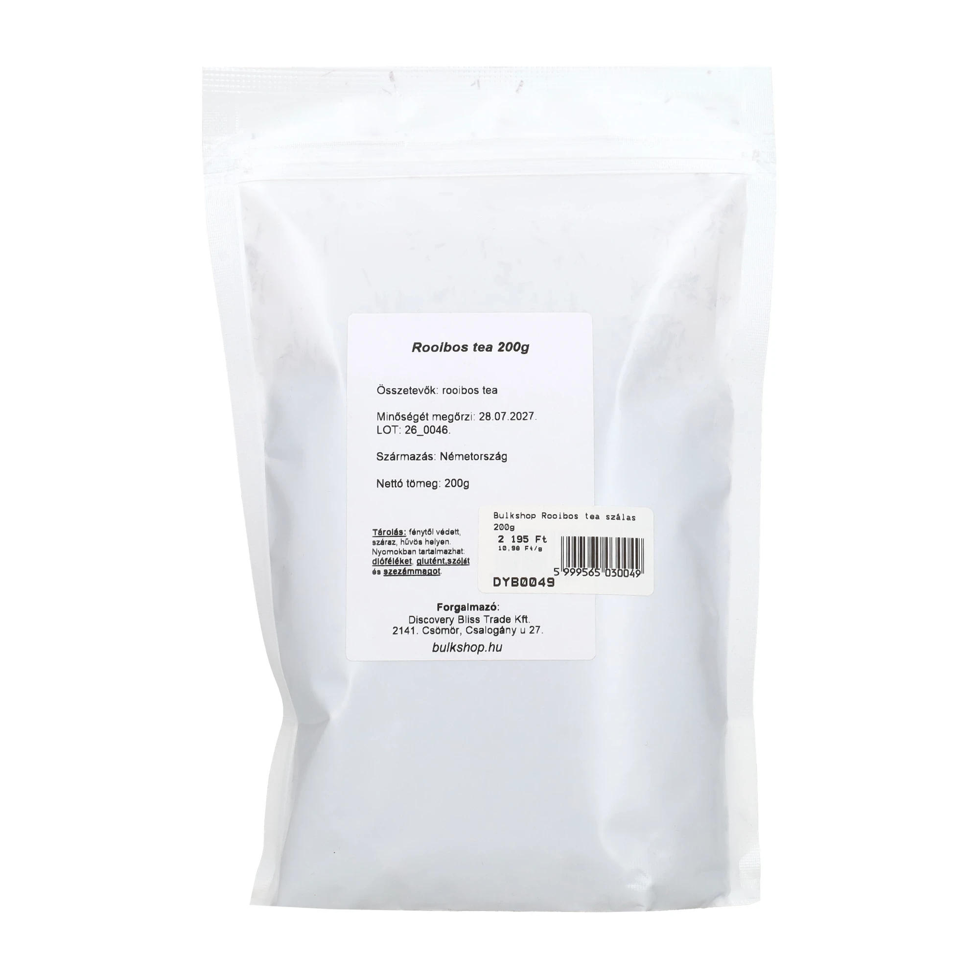 Bulkshop Rooibos tea szálas 200g