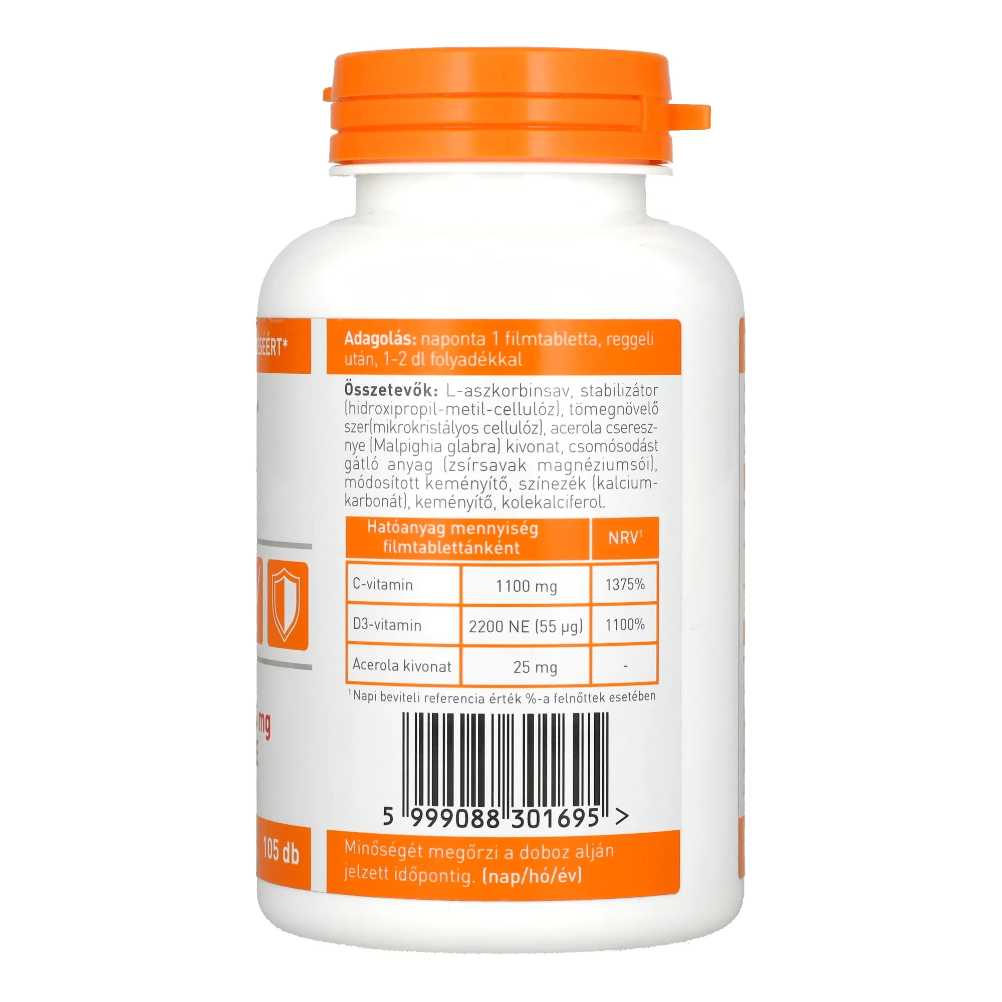 Bioheal Acerolás C-vitamin 1100mg + D3 2200NE 105db