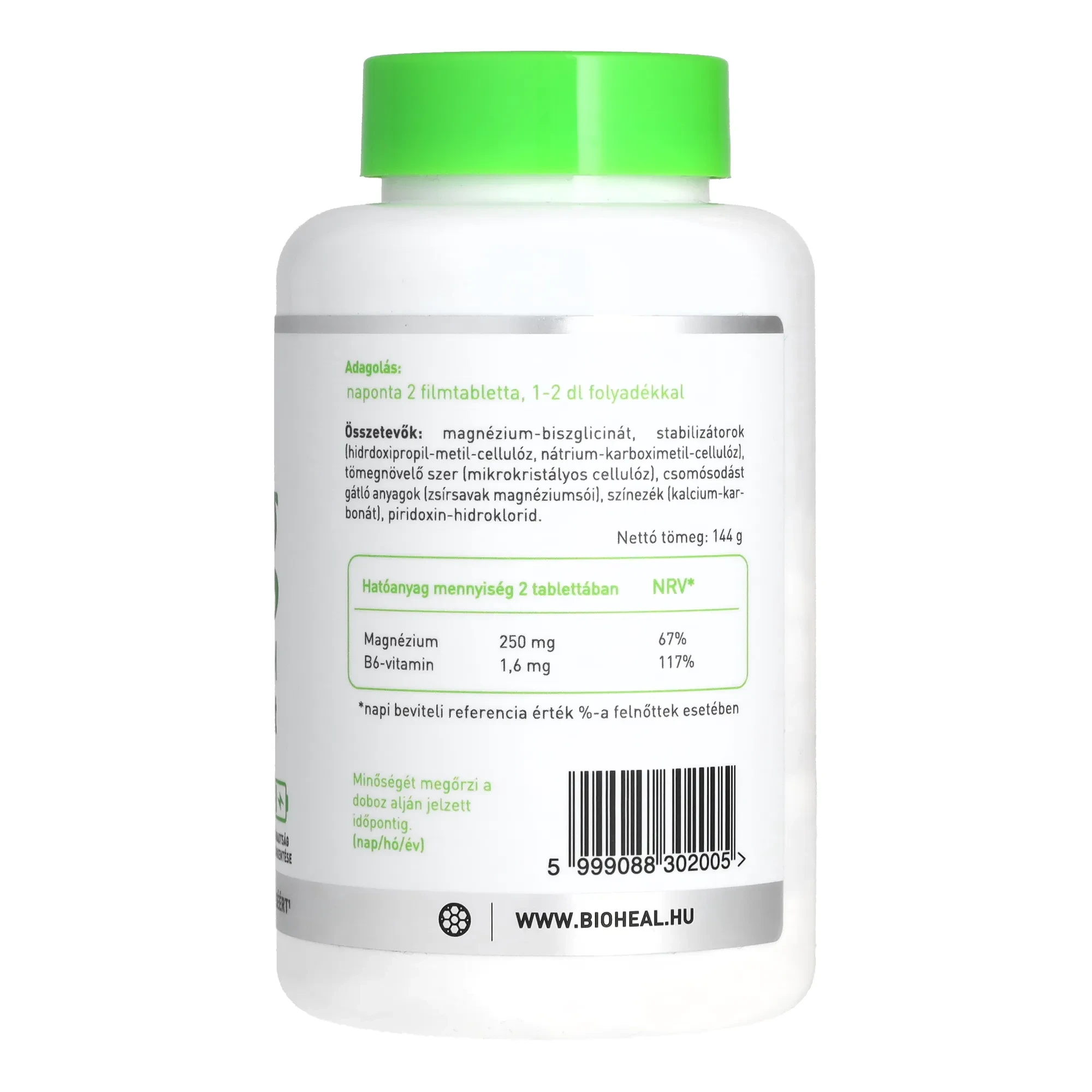 Bioheal Magnézium Biszglicinát +B6 120db Filmtabletta