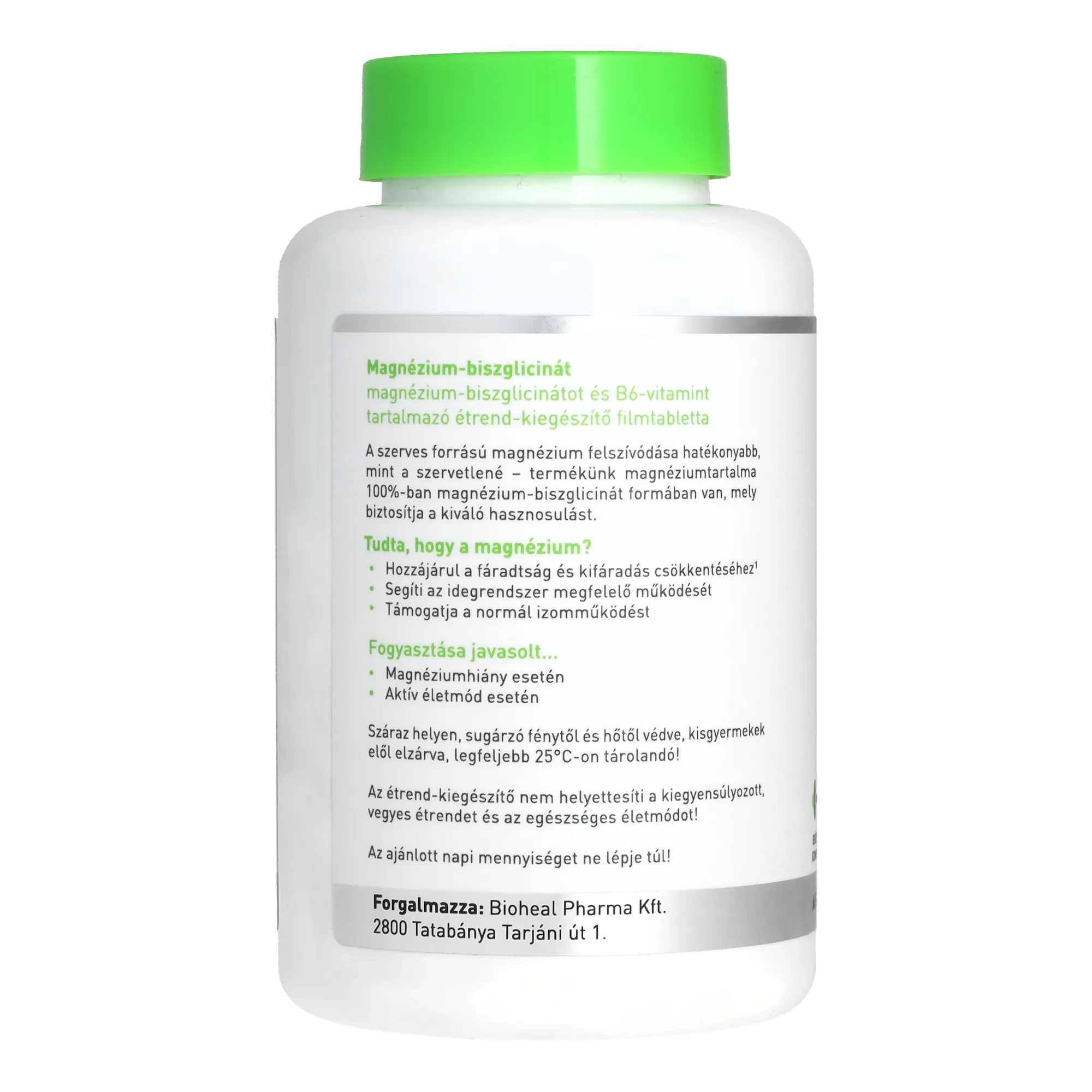 Bioheal Magnézium Biszglicinát +B6 120db Filmtabletta