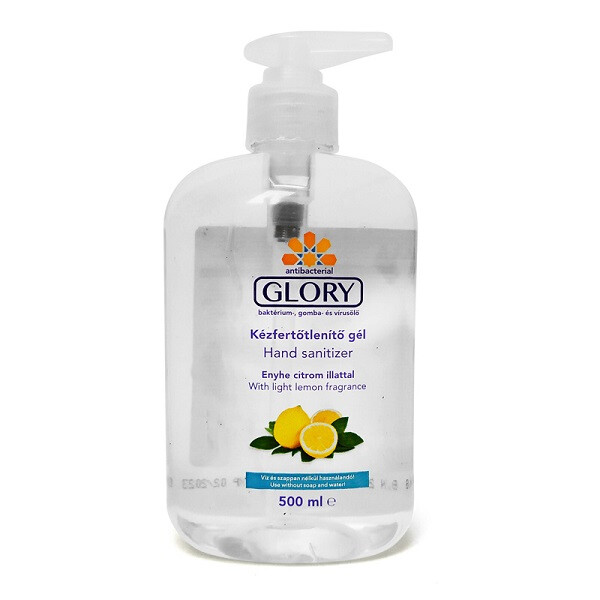 Glory kézfertőtlenítő gél enyhe Citrom 500ml