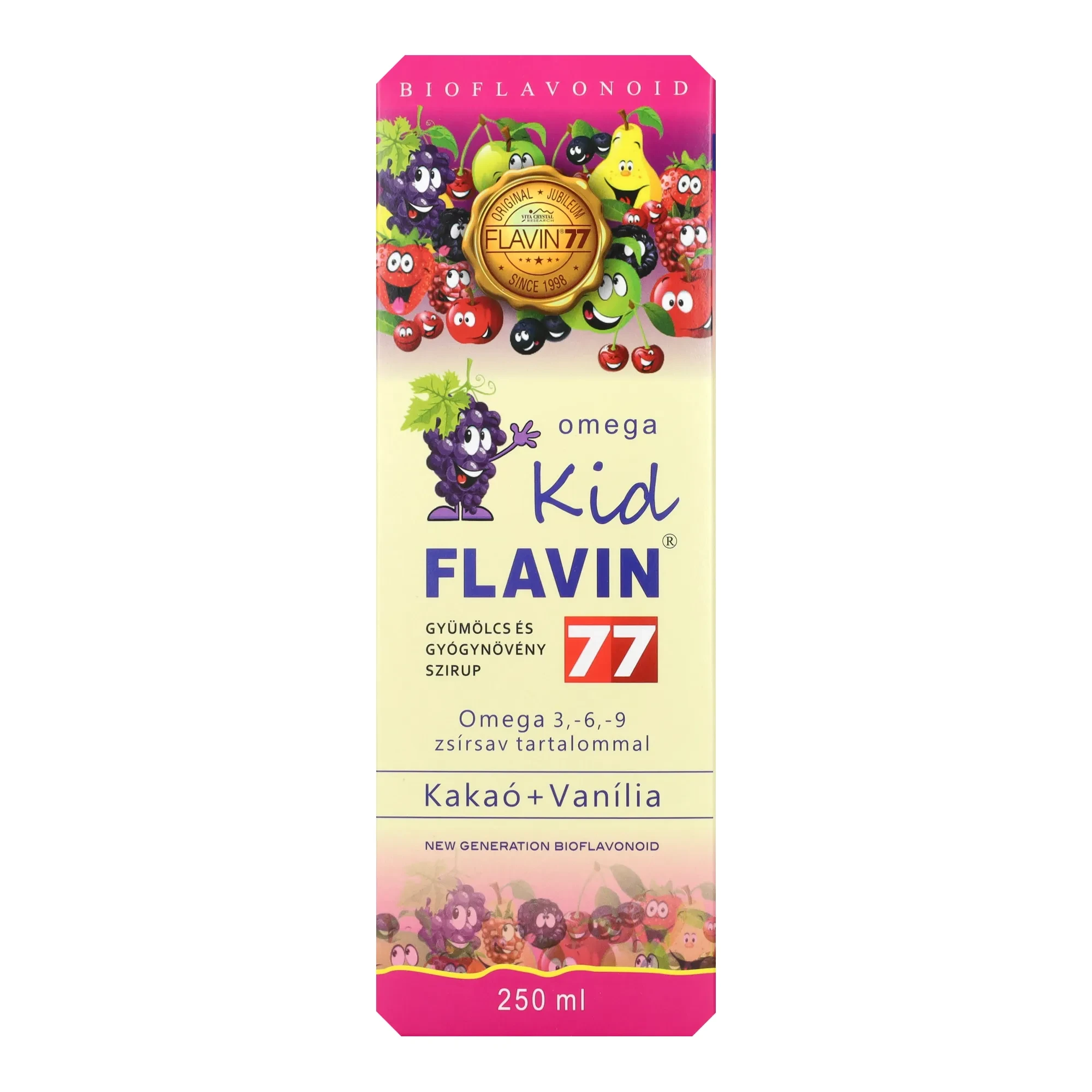 Flavin 77 Omega Kid szirup 250 ml (pink)