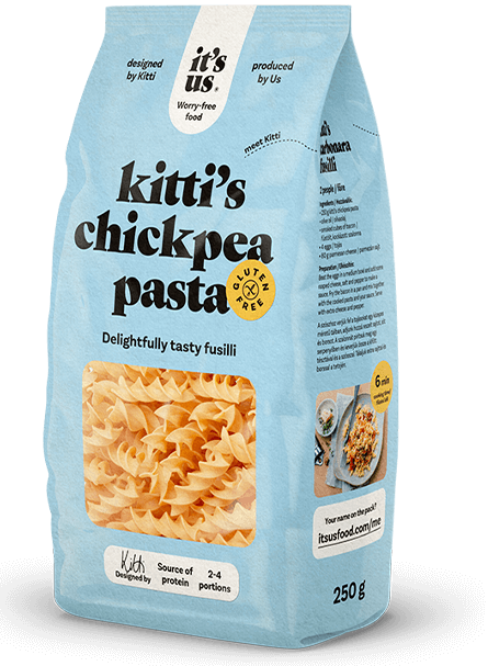 it's us KITTI'S gluténmentes csicseriborsó száraztészta fusilli/orsó 250g