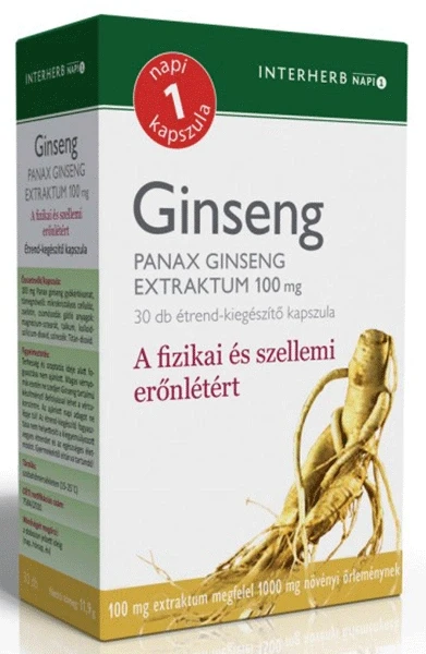 Interherb NAPI1 Ginseng panax Extraktum 100mg 30db