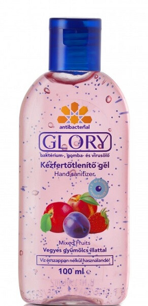 Glory kézfertőtlenítő gél vegyes gyümölcs 100ml