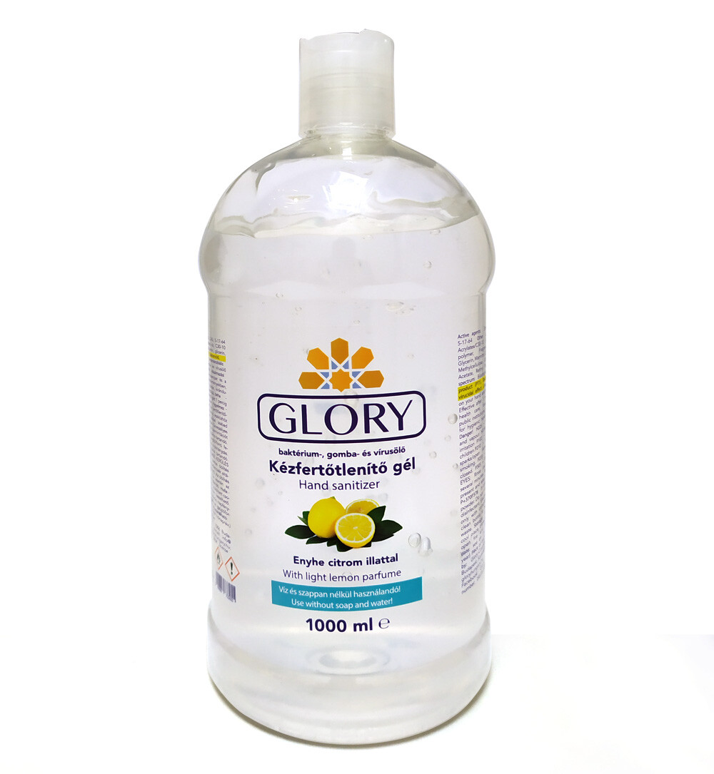 Glory kézfertőtlenítő gél enyhe Citrom 1000ml